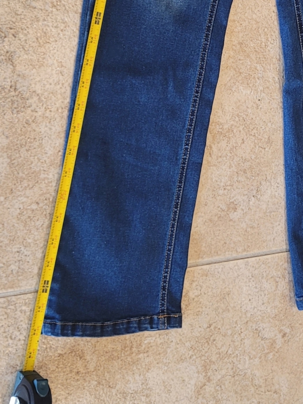 NWT Girl Jeans Dark Blue with Floral Embroidery - Picture 3 of 7